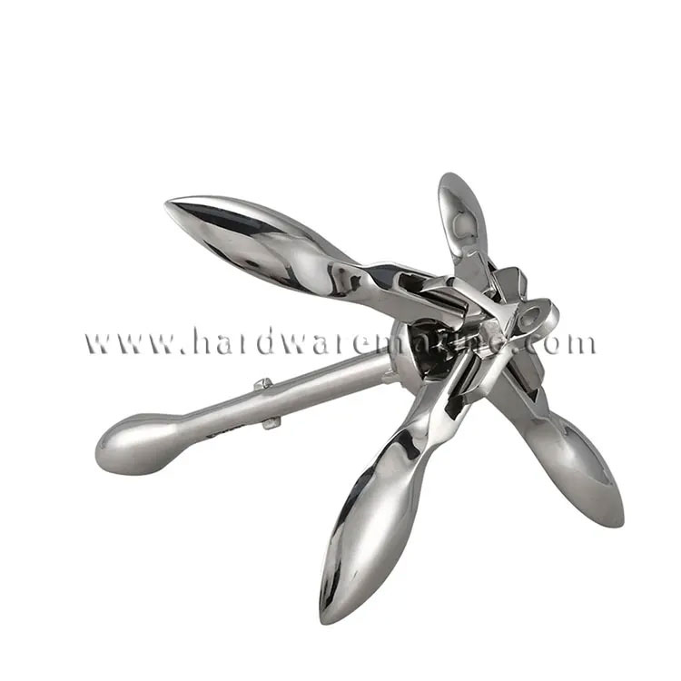 AISI316 Marine Grade Stainless Steel Folding Grapnel Anchors